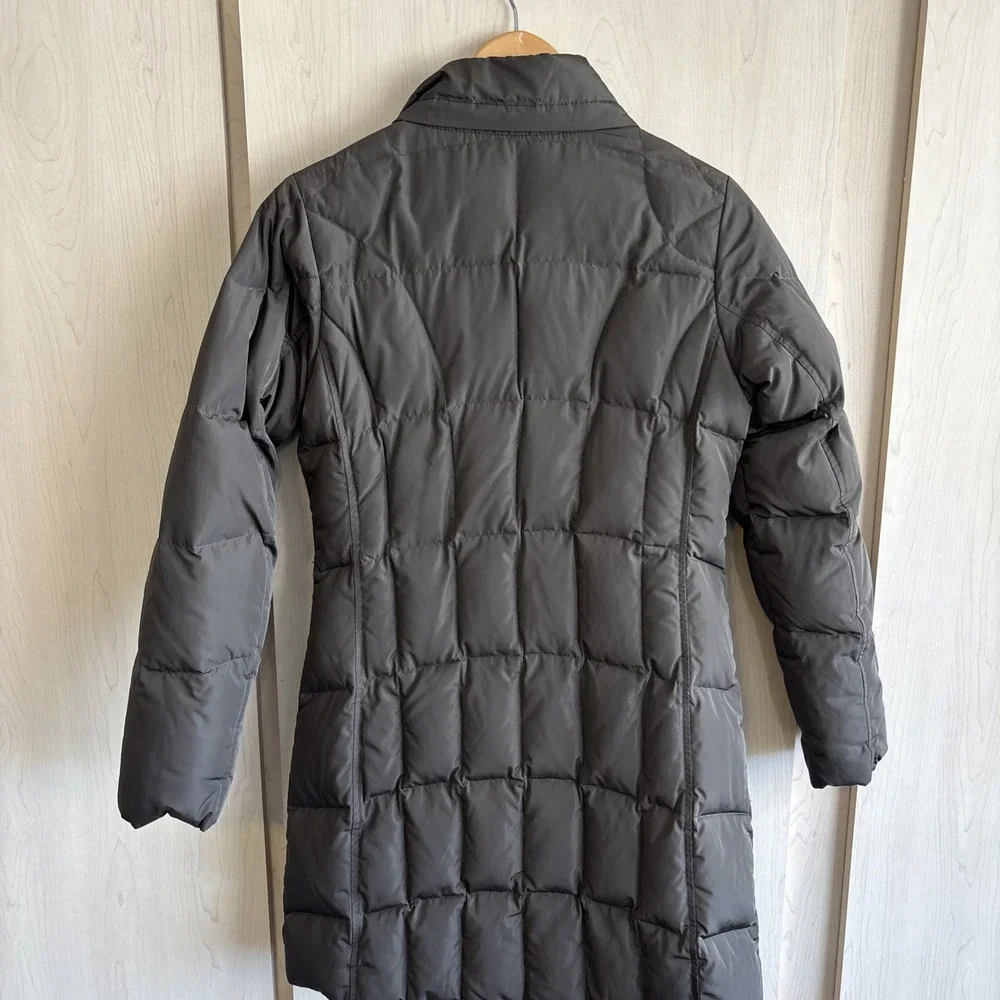 Eddie Bauer Womens Petite XS Brown Quilted Goose Down‎ Premium 650 Fill Jacket
